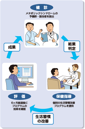 図：特定健診・特定保健指導のサイクル